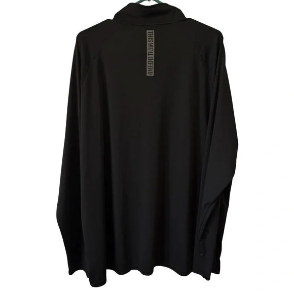 Grunt Style Black 1/4 Zip Long Sleeve Lightweight Pullover - Picture 2 of 4